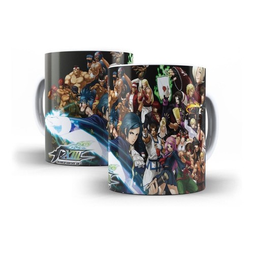 Caneca Branca de Cerâmica The King Of Fighters Jogo Game 325 ml
