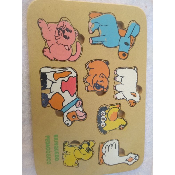 Tabuleiro de Encaixe de Animais / Brinquedo Didático de Animais / Brinquedo Interativo / Quebra-Cabeca Animais