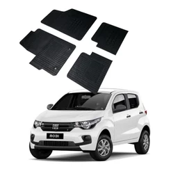 Jogo 4 Pecas Tapete Automotivo Especifico Fiat Mobi 100% Borracha Borcol 4pc.