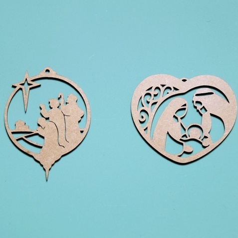 Apliques de Natal MDF Cru Decoração, Artesanato, Festas, Feliz Natal, Ano Novo, Réveillon.