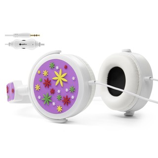 Fone de Ouvido Flor Violeta, Fone de Ouvido 3D Infaltil, Fone de Ouvido, Fone game