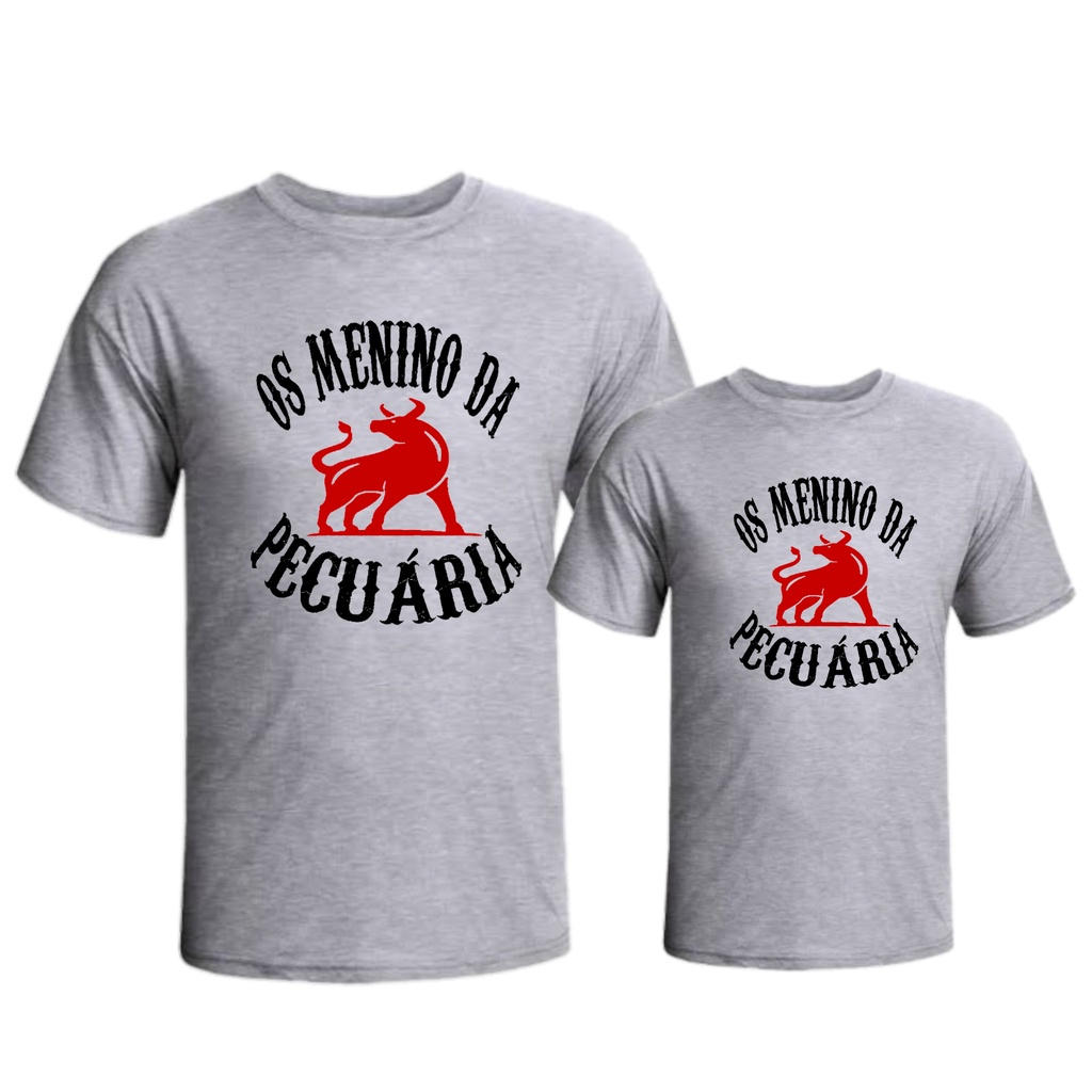 Kit 2 camisetas os menino da pecuária tal pai tal filho agro