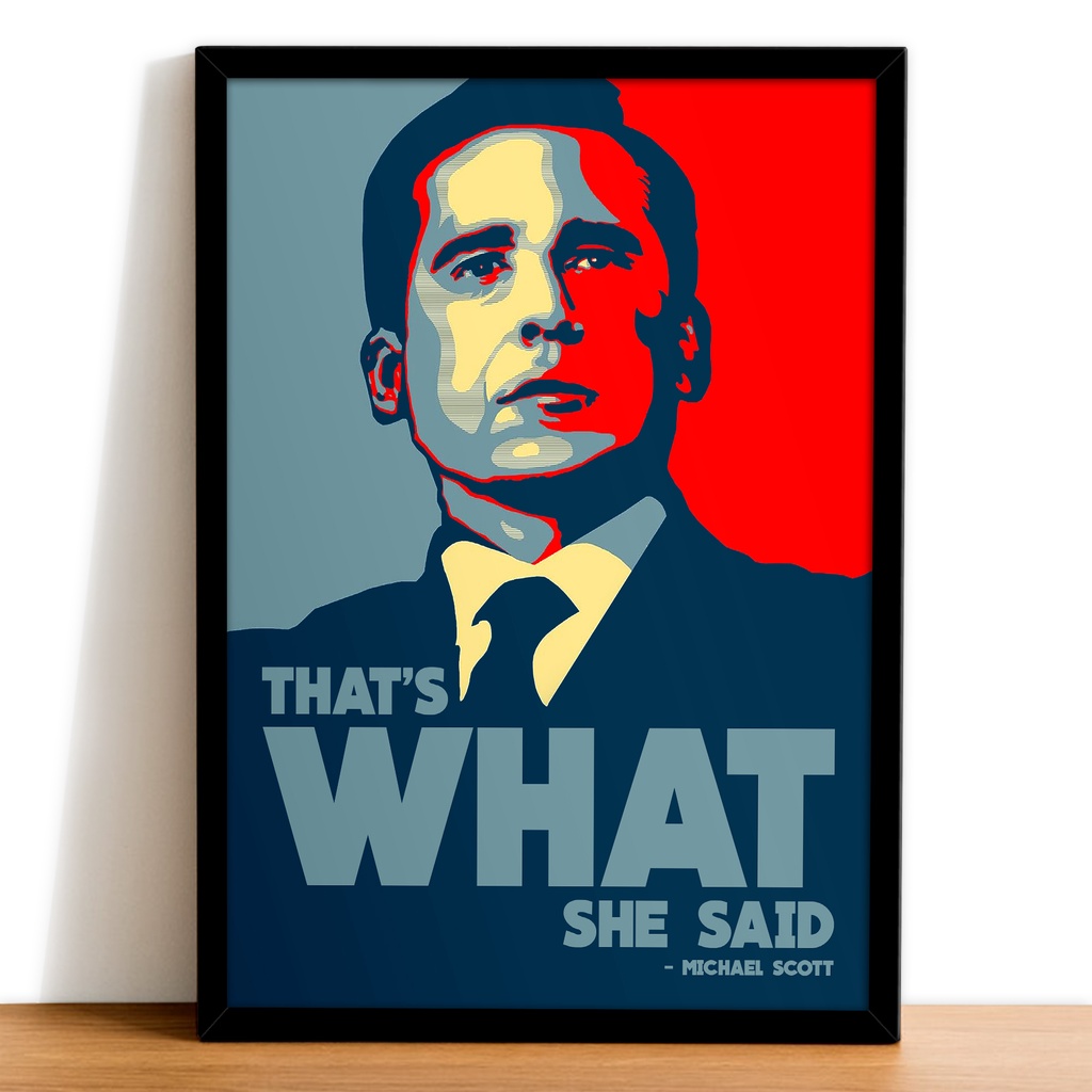QUADRO THE OFFICE MICHAEL SCOTT A3 (33x45 cm - Com vidro)