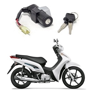 Chave Miolo De Ignição 2 Fios Para Moto Honda Biz 125 2005 Até 2008 - Com Trava Guidão.