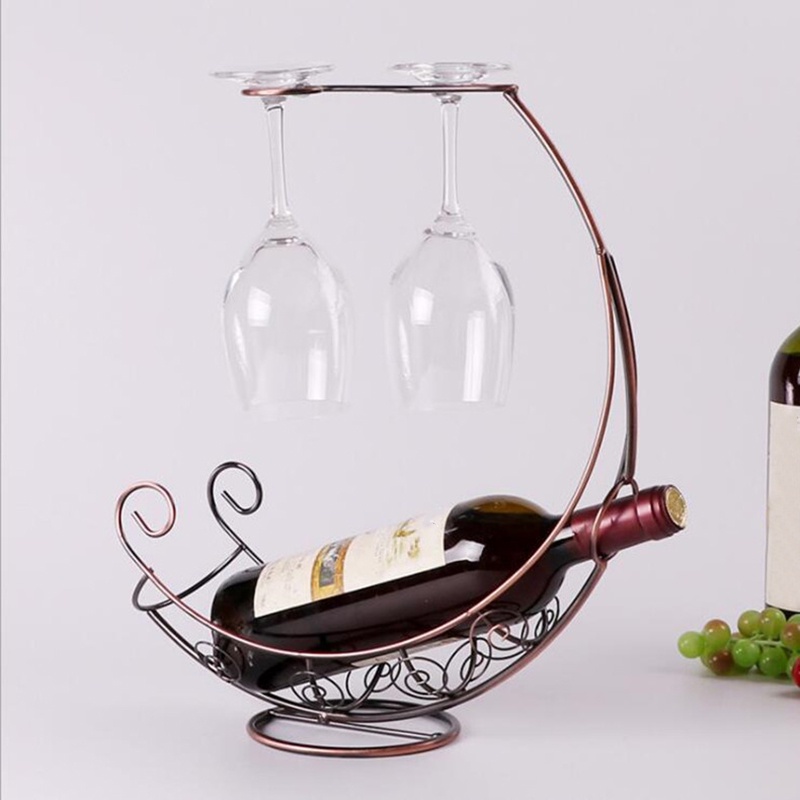 Suporte Para Vinho Tinto Vidro De Prateleira Garrafas Navio Pirata Cálice Decoração Racks Porta-Vinhos Famílias Cafés Ferro