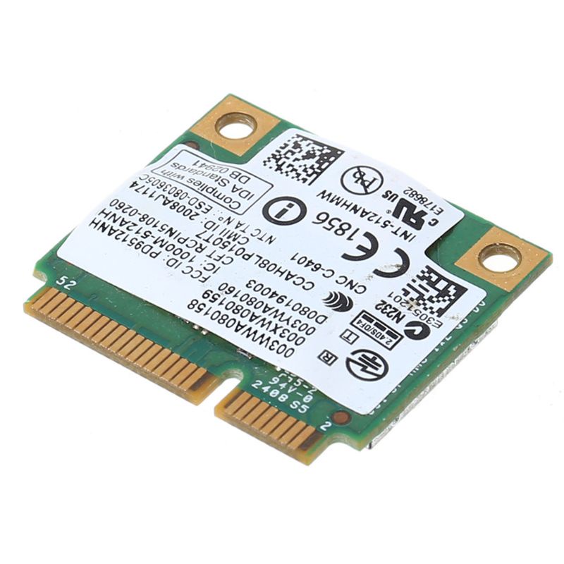 Play 300Mbps Dual Band Wireless Card for Intel Laptop Wifi 5100 512AN_HMW  Mini PCI-e Wlan Network Card 2.4G/5Ghz 802.11 a/g/n | Shopee Brasil