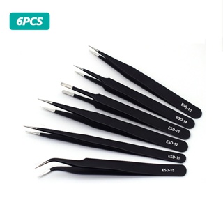 Kit 6 Pinças Anti Estatica em Oferta na Shopee