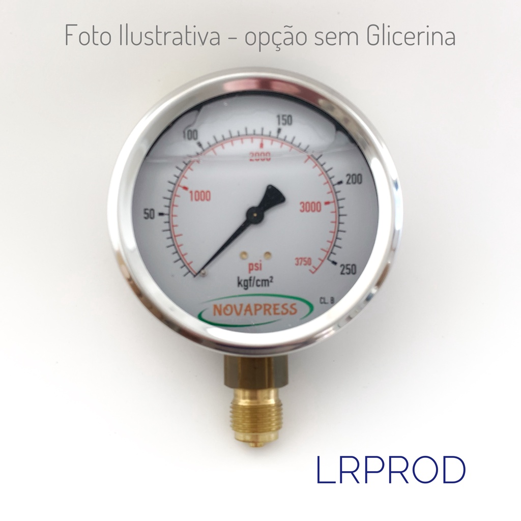 MANÔMETRO - Escala 0-250 KGF/CM2 x 3500 PSI