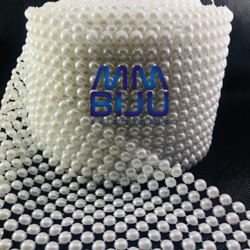 Manta Meia Perola ABS Branca e Creme 4/6/8mm 3,05 Metros MM BIJU em Oferta na Shopee