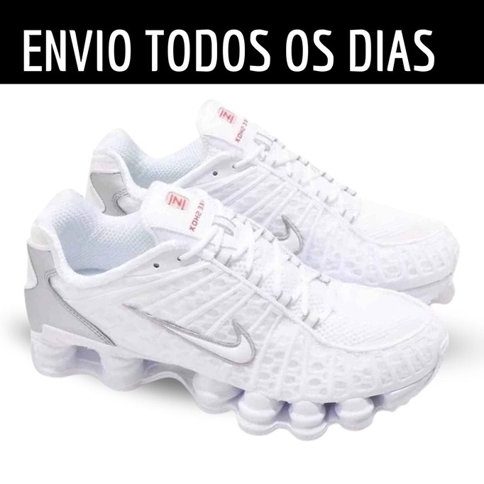 Tênis Nike Shox 12 molas Branco Unissex Masculino Feminino