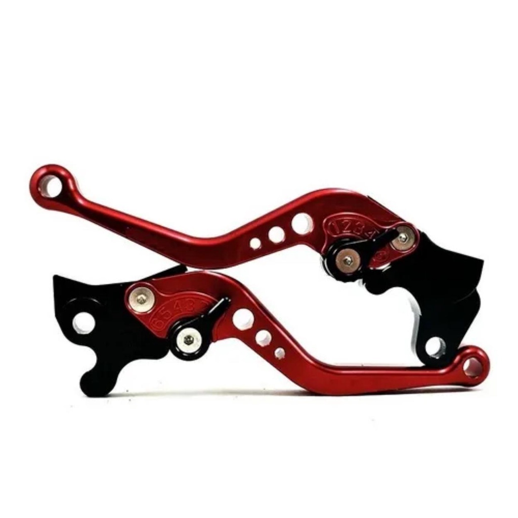 Manete Esportiva Regulagem Cg 125 Titan 00 A 04 Fan 125 04 a 08 Titan Fan 150 09 A 12 Freio Lona Vermelha Par em Oferta na Shopee