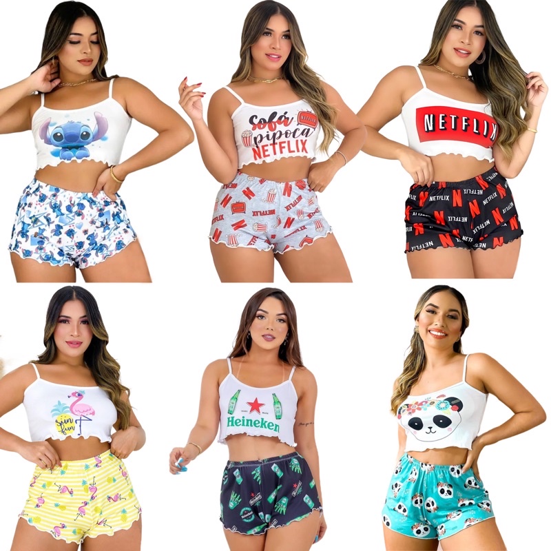Pijama Cropped Ondinha