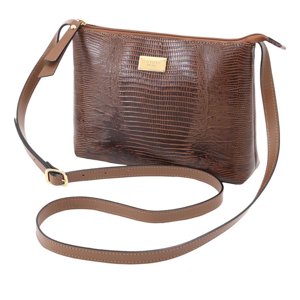 Bolsa Feminina Transversal Couro Legítimo com Toque Lezard Mariart 2190