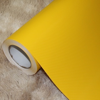 Adesivo Automotivo Envelopamento Carro Moto 4D Amarelo Brilhante Fibra De Carbono