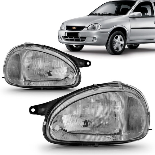 Par Farol Dianteiro Corsa 1994 Até 2010 Cromado Direito Esquerdo em Oferta na Shopee