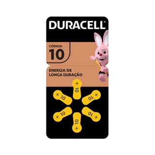 Pilha Auditiva Duracell Nº 10 com 6 Unidades