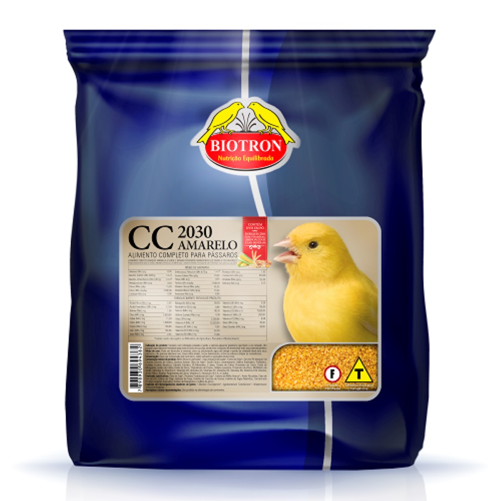 Cc 2030 Amarela 1kg Ração Farinhada Para Canário Biotron em Oferta na Shopee