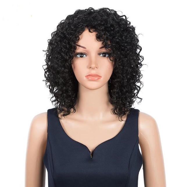 Peruca Encaracolada Curta 45cm Fibra Orgânica em Oferta na Shopee