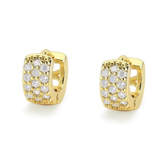 Brinco Argola Cravejada Pedras Zirconia 10mm Banhado a ouro18k Feminino ou Masculino, Argolinha Neymar Cartilagem segundo furo
