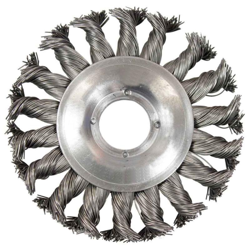 Escova de Aço Carbono Circular Torcida 4 POL 100 MM Rosca M14 MTX