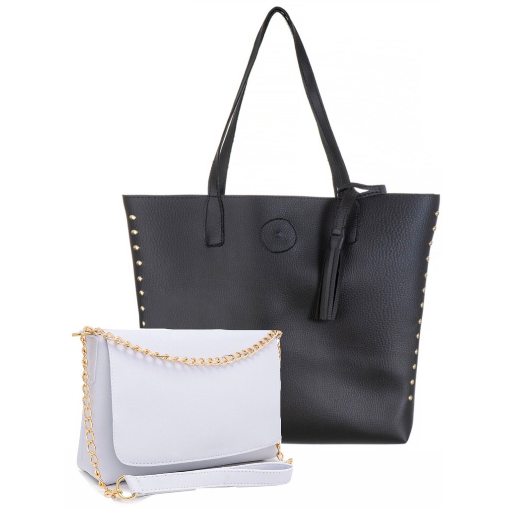 Bolsa Feminina Sacola Ombro e Transversal KIT 2 PEÇAS