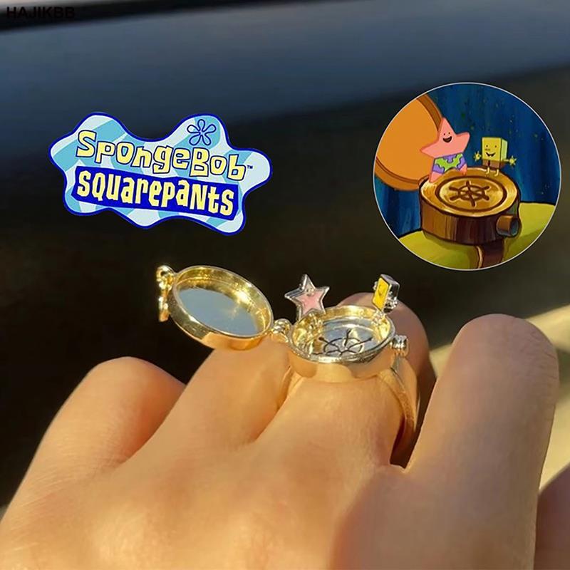 Bob Esponja Calça Quadrada Anel/Torta Daxing BFF Melhor Amigo Anel