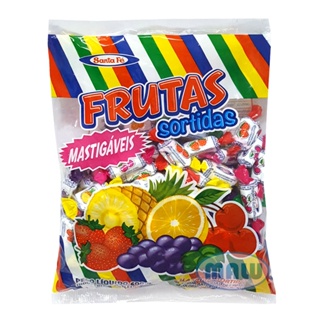 Bala Mastigável Frutas Sortidas 500g - Santa Fé em Oferta na Shopee