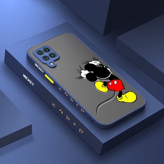 Para Samsung galaxy F62 M62 Caso Marca Mickey Padrão Fino Fosco Lado Rígido Praça Edg Design À Prova De Choque Casos De Telefone Capa De Silicone Câmera Softcase