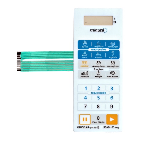 MEMBRANA TECLADO PARA MICROONDAS MIDEA MM 35 TB1 VW 16.6 X 6.6 CM