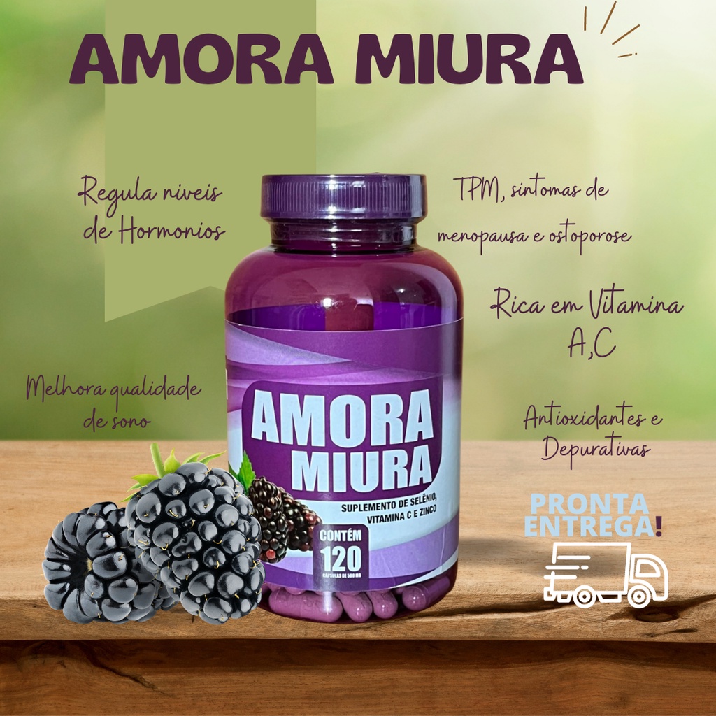 Amora Miura 500mg 120 Cápsulas - PRONTA ENTREGA!! ORIGINAL