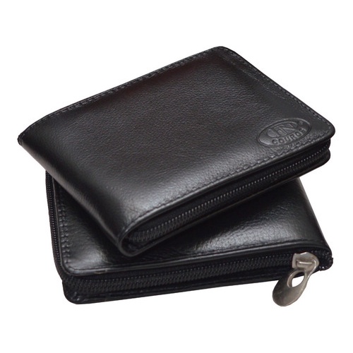 Carteira Masculina fecho zíper Couro Legítimo Bovino em Oferta na Shopee