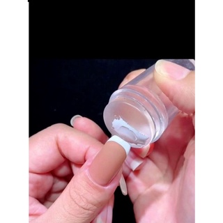 Carimbo de Unha Transparente com Ponta de Silicone / Selo de Gel / Selo para Unhas