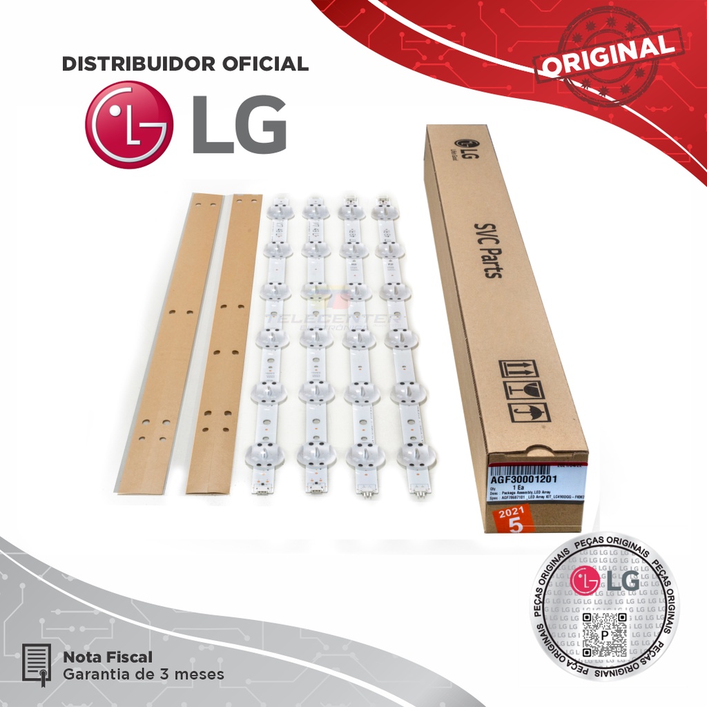 Kit Barras De Led TV LG 49UJ6525 49UJ6565 49UJ6545 49UJ6585 Original LG