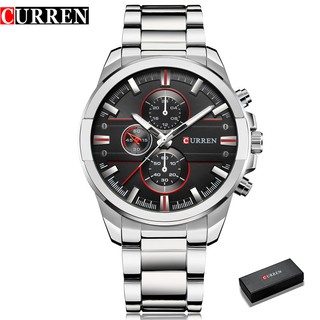 Curren Relógio De Pulso Masculino Casual Em Aço Inoxidável À Prova D 