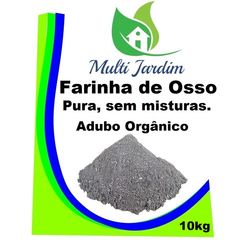 10kg Farinha  PURA, sem misturas, Adubo Orgânico Plantas Flores Hortaliças etc em Oferta na Shopee