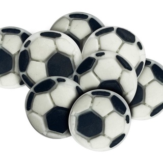 20 Apliques Emborrachados Bola De Futebol Para Laços Chupeta