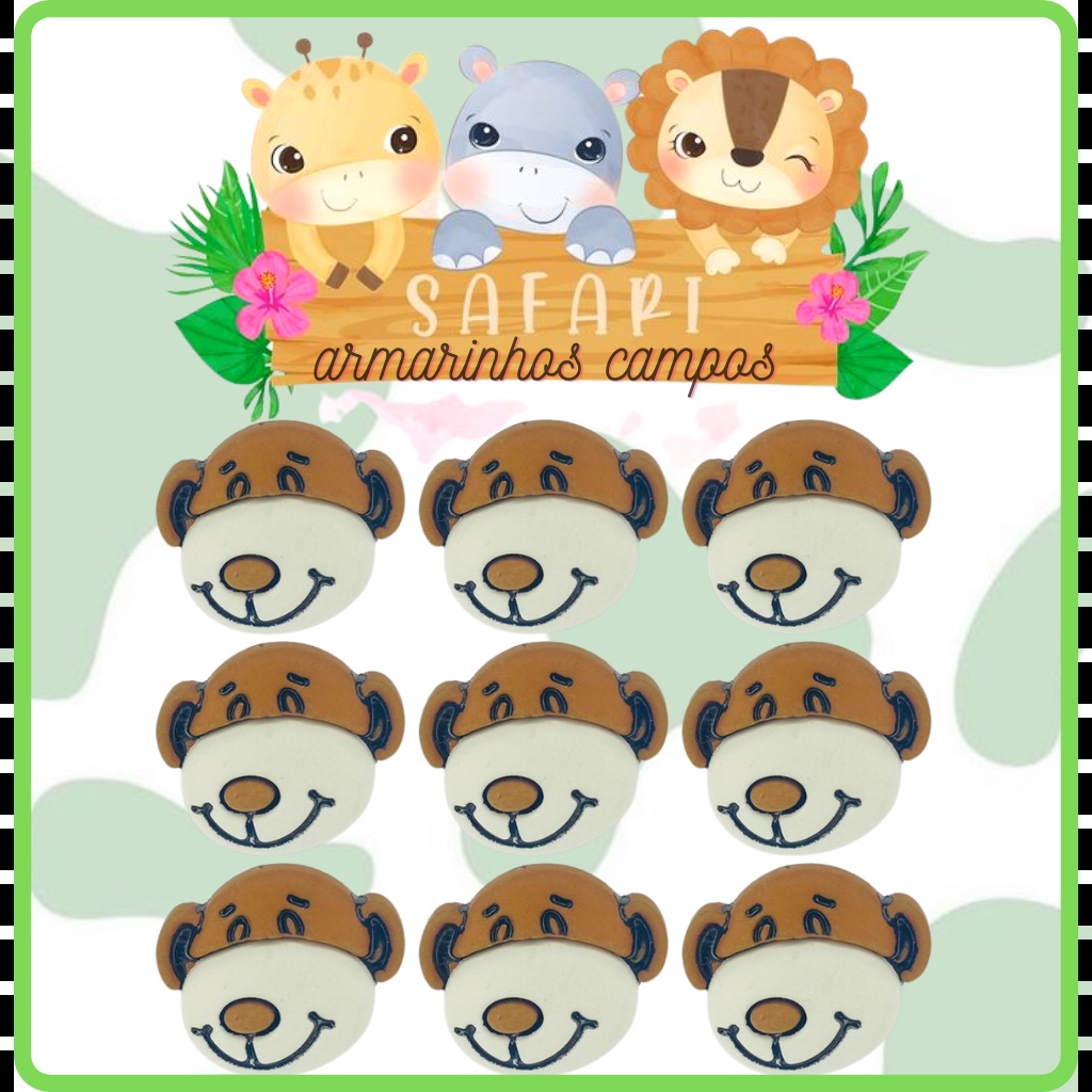 Botões(botão) Fazendinha Personagens Macaco Artesanatos em Geral (menor Preço) — R$ 12,99 em Shopee
