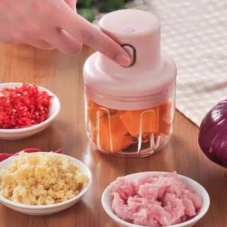 Mini Processador Triturador Sem Fio Elétrico 250ML De Alimentos Para Legumes Alho Gengibre