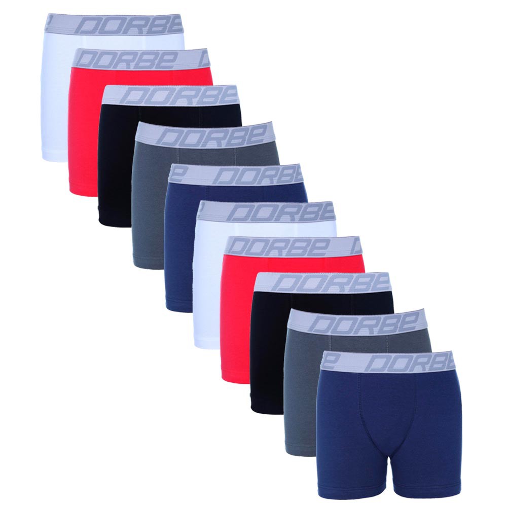 Kit 10 Cuecas Boxer Infantil Microfibra Dorbe Não Enrola Original Cueca Box Menino Criança Juvenil - Baby & Kids Fashion
