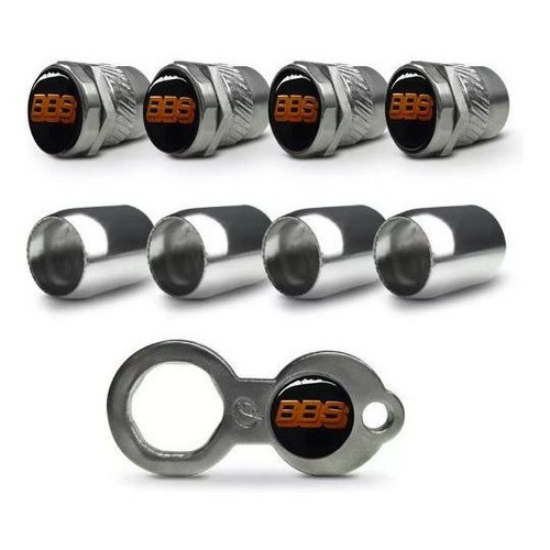 Tampa Alumínio Ferro Cromado Anti Furto Bico Pneu Bbs Preto em Oferta na Shopee