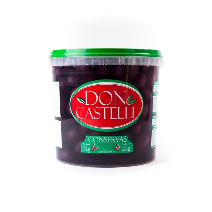 Azeitona Preta Selecionada 2kg - Azeitona Fatiada, Com Caroço, Sem Caroço e Graúda com Caroço Azapa em Oferta na Shopee