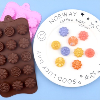 Molde De Silicone Em Formato De Flor Para Chocolate/Bolo/Sabonete Antiaderente 3d