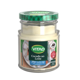 Cocada ao Leite Zero Açúcar 200g - Vitao em Oferta na Shopee