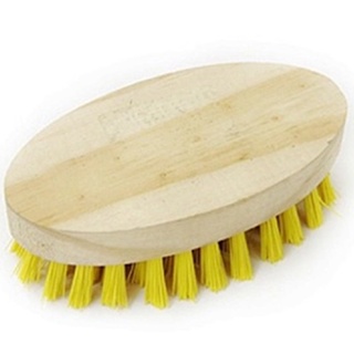 Kit c/2 Escovas Lava Roupa Oval Madeira em Oferta na Shopee