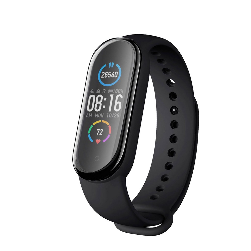 Película De Nano Vidro Com Bordas Pretas Para Xiaomi Mi Band 5 - Gshield - detalhe