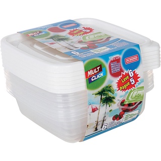 Conjunto 6 Potes Quadrado 600ml Leve 6 e Pague 5 São Bernardo SORTIDO