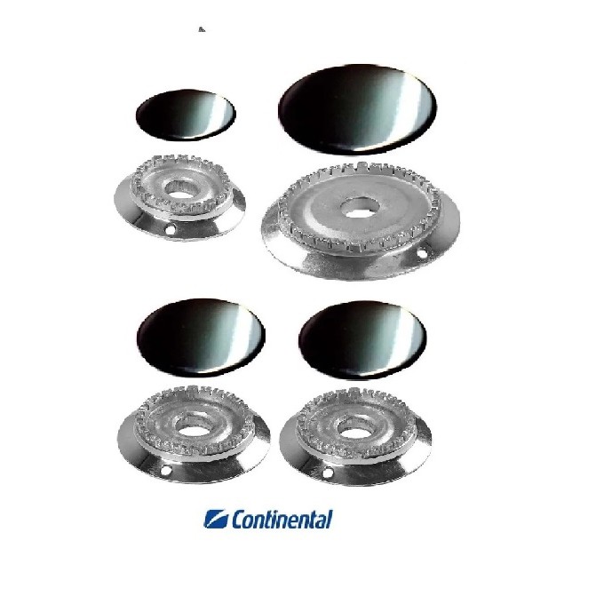 Kit 4 Bocas Peça Fogão Continental Evidenza 1pq + 2gd + 1gig