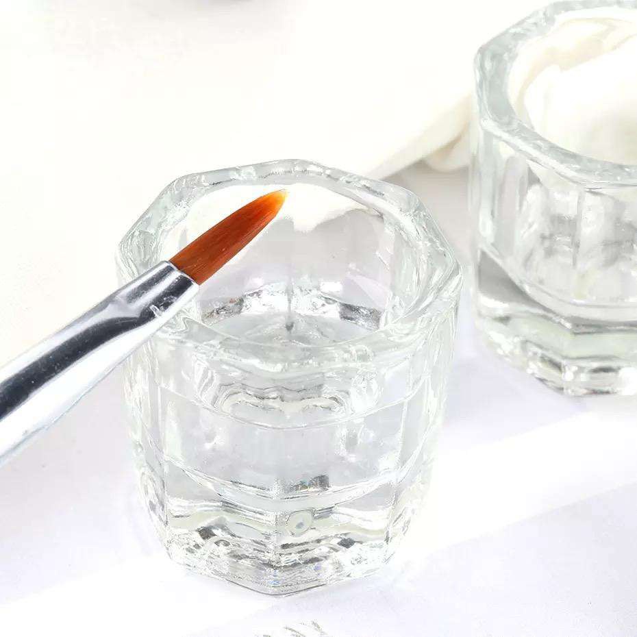 Copo Dappen Vidro Mistura Pó Liquido Monomer Henna Unha Acrigel Manicure Gel para Unhas