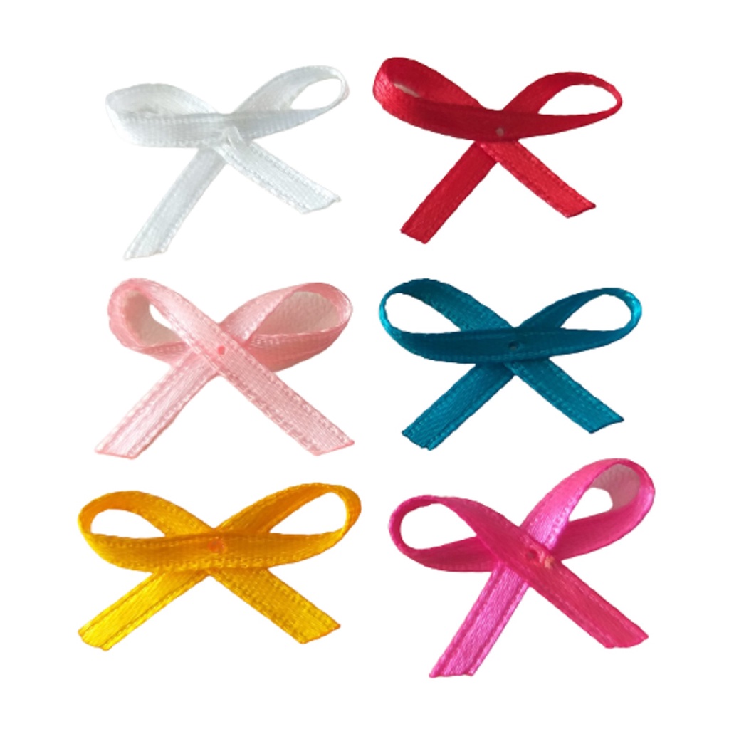 Lacinho Mini Laço Cetim nº0 Pronto -100 unids.- Para Artesanato várias cores e decoração