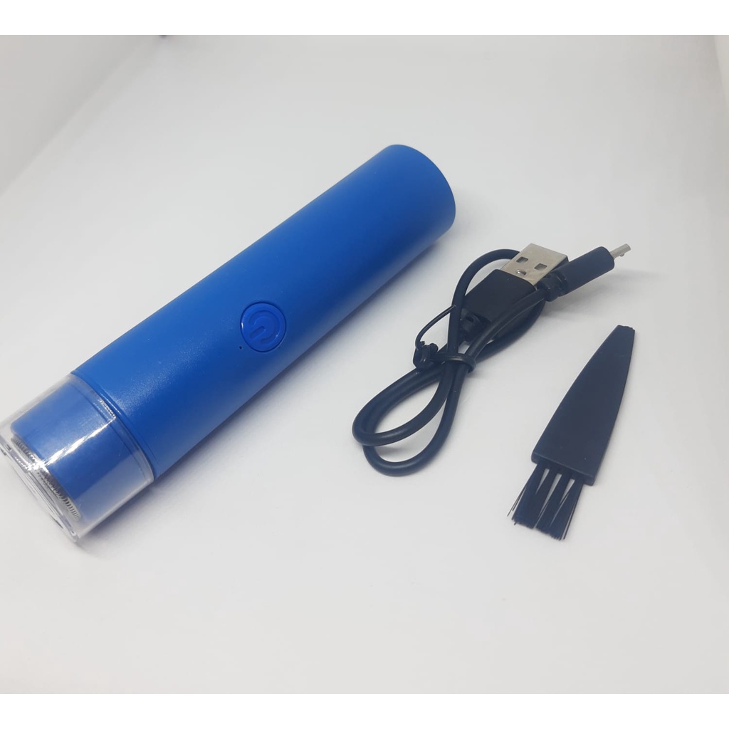 Mini Barbeador Elétrico Recarregável Usb Aparador De Pelos Facial